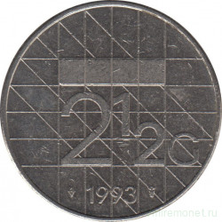Монета. Нидерланды. 2,5 гульдена 1993 год.