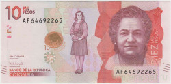 Банкнота. Колумбия. 10000 песо 2018 год. Тип 460.