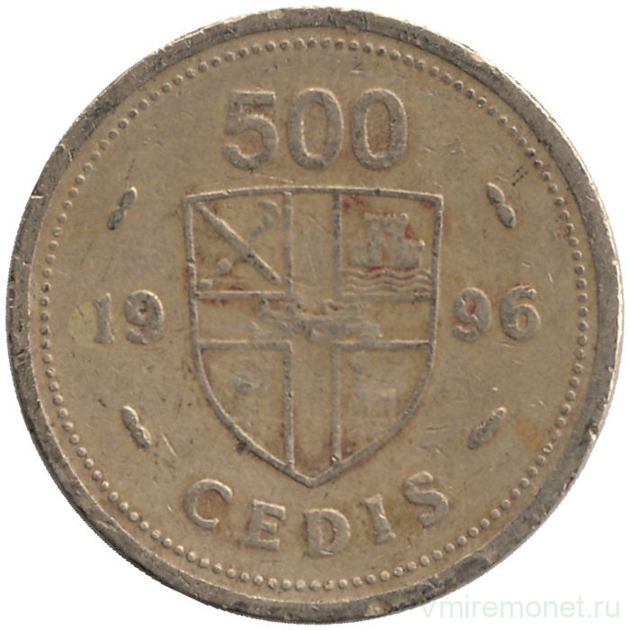 Монета. Гана. 500 седи 1996 год. 