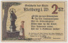 Бона. Нотгельд. Германия. Город Ритберг. 2 марки 1921 год. Вариант 1123.1.4. ав.
