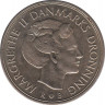 Реверс. Монета. Дания. 1 крона 1989 год.
