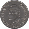Монета. Новая Каледония. 20 франков 1986 год. ав.