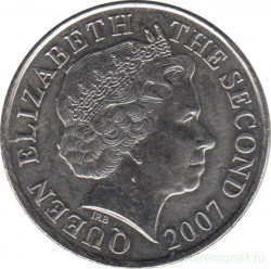 Монета. Джерси. 10 пенсов 2007 год.