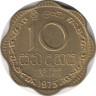Монета. Шри-Ланка. 10 центов 1975 год. ав.
