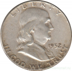 Монета. США. 50 центов 1952 год. Франклин.