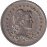 Монета. Бразилия. 200 рейсов 1935 год.