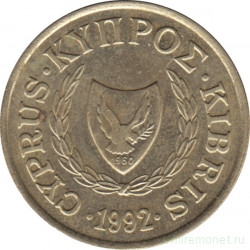 Монета. Кипр. 10 центов 1992 год.