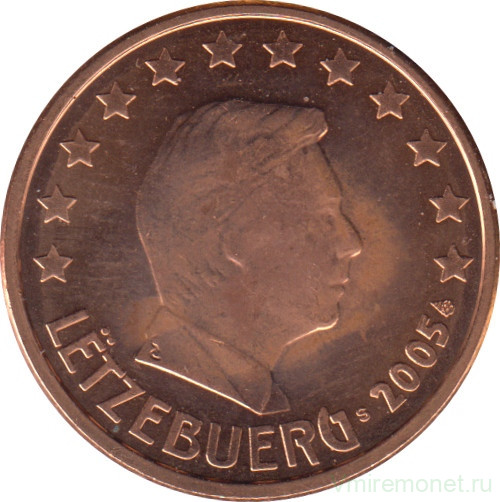 Монета. Люксембург. 5 центов 2005 год.