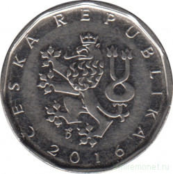 Монета. Чехия. 2 кроны 2016 год.