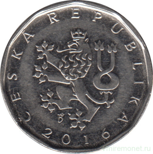 Монета. Чехия. 2 кроны 2016 год.