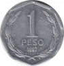 Монета. Чили. 1 песо 1997 год. ав.