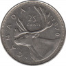 Монета. Канада. 25 центов 1970 год. ав.