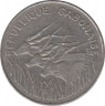 Монета. КФА ВЕАС. Габон. 100 франков 1977 год. ав.