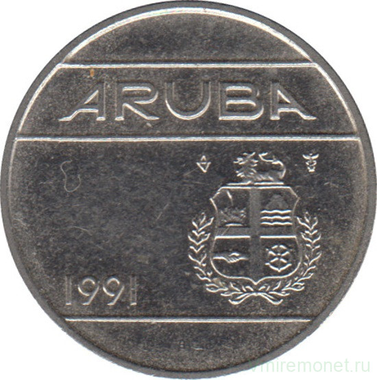 Монета. Аруба. 25 центов 1991 год.
