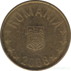 Монета. Румыния. 1 бан 2008 год.