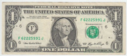 Банкнота. США. 1 доллар 2006 год. Серия F. Тип 523.