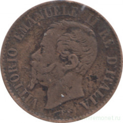 Монета. Италия. 1 чентезимо 1867 год. М.