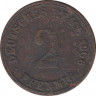 Монета. Германия (Германская империя 1871-1922). 2 пфеннига 1906 год. (A). ав.