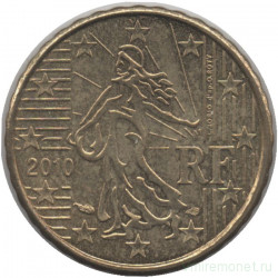 Монета. Франция. 10 центов 2010 год. 