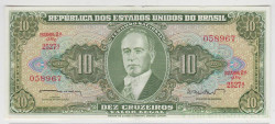 Банкнота. Бразилия. 10 крузейро 1958 год.