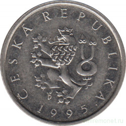Монета. Чехия. 1 крона 1995 год.