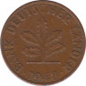 Монета. ФРГ. 1 пфенниг 1948 год. Монетный двор - Штутгарт (F). ав.