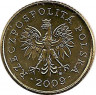 Реверс.Монета. Польша. 1 грош 2009 год.