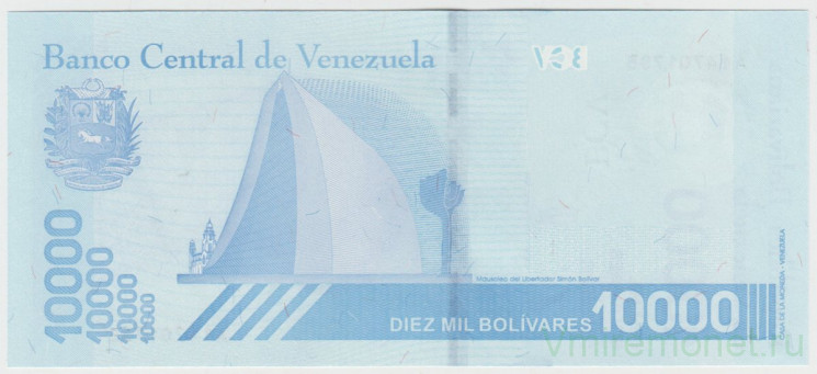 Банкнота. Венесуэла. 10000 боливаров 2019 год.
