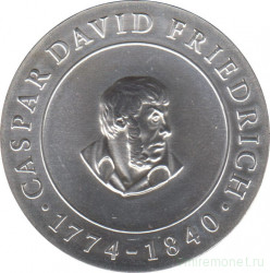 Монета. ГДР. 10 марок 1974 год. 200 лет со дня рождения Каспара Давида Фридриха.
