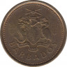 Монета. Барбадос. 5 центов 2011 год. ав.