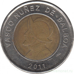 Монета. Панама. 1 бальбоа 2011 год.
