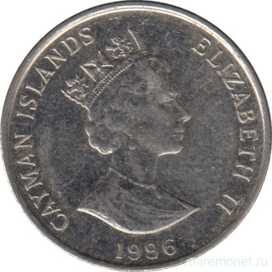 Монета. Каймановы острова. 10 центов 1996 год.
