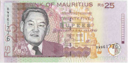 Банкнота. Маврикий. 25 рупий 2009 год. Тип 49d.