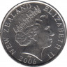 Монета. Новая Зеландия. 50 центов 2006 год. ав.