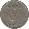 Монета. Швеция. 10 эре 1924 год. ав