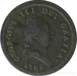 Монета. Великобритания. Остров Мэн. 1 пенни 1786 год.