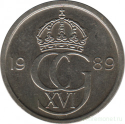 Монета. Швеция. 50 эре 1989 год.