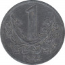 Монета. Богемия и Моравия. 1 крона 1944 год. ав.