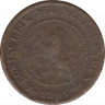 Монета. Нидерланды. 1/2 цента 1901 год. ав.