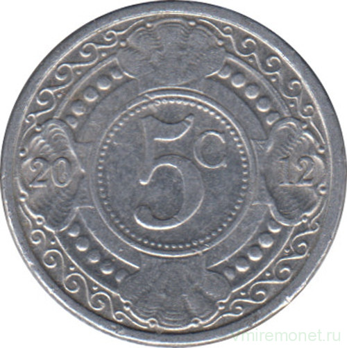 Монета. Нидерландские Антильские острова. 5 центов 2012 год.