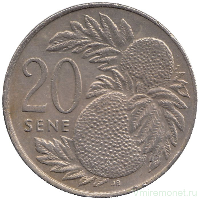Монета. Самоа. 20 сене 1974 год.