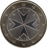 Монета. Мальта. 1 евро 2016 год. ав.