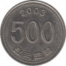 Монета. Южная Корея. 500 вон 2003 год. ав.