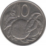 Монета. Острова Кука. 10 центов 1987 год. рев.