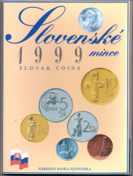 Монеты. Словакия. Набор разменных монет в буклете. 1999 год. 