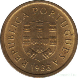 Монета. Португалия. 1 эскудо 1983 год.