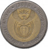 Монета. Южно-Африканская республика (ЮАР). 5 рандов 2010 год. ав.