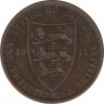 Монета. Великобритания. Джерси. 1/12 шиллинга 1911 год. ав.