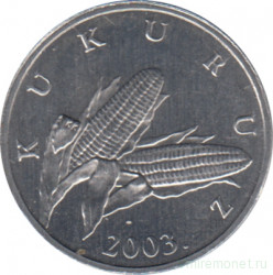 Монета. Хорватия. 1 липа 2003 год.