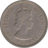 Монета. Сейшельские острова. 1/2 рупии 1954 год. рев.